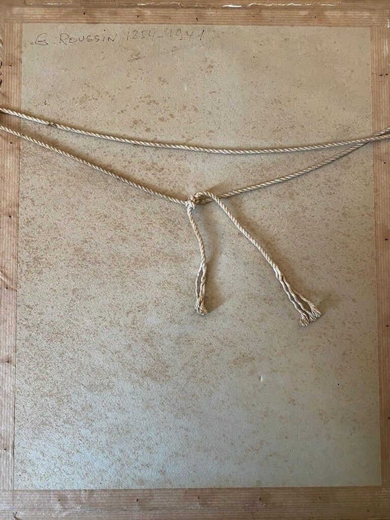 George Roussin, church interior, drawing, twentieth century