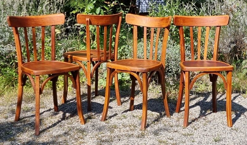 Set 4 chairs bistro luterma 40s