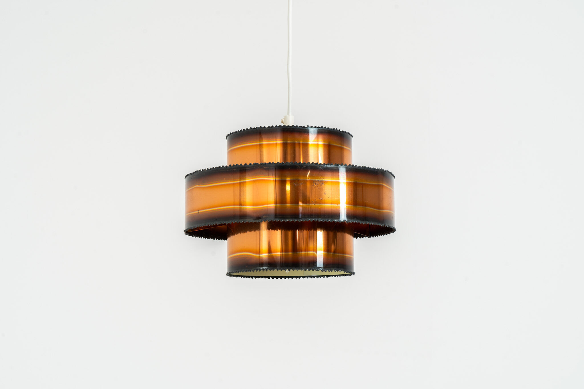 Brutalist burnt copper pendant by Svend Aage Holm Sørensen