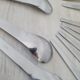 18 stainless steel Space Age place settings / Spoon Fork Knife