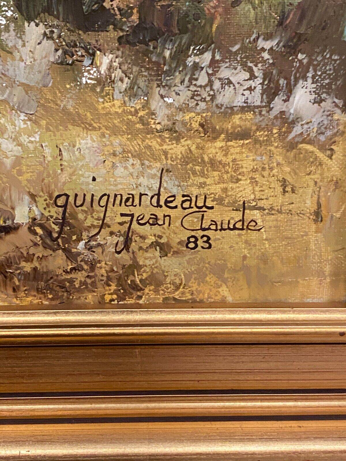 Oil on canvas by Jean-Claude Guignardeau landscape of Provence