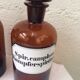 Lot of two bottles of apothecary, pharmacy collection, amber thick glass