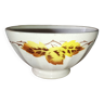Ribbed bowl with autumn leaves decor