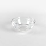 Silver metal and glass caviar serving