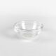 Silver metal and glass caviar serving