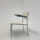 Fauteuils Gijs van der Sluis en cuir blanc