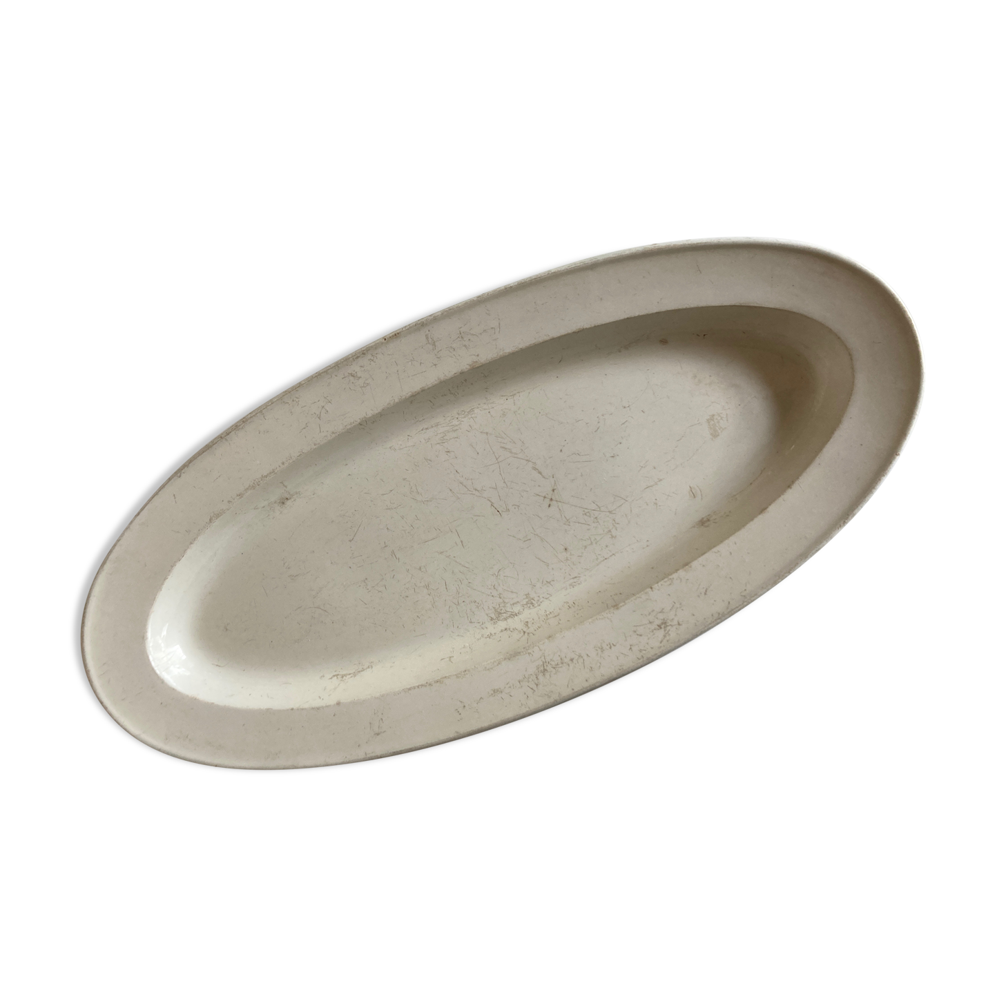 Dish Creil Directoire 1806 fine earthenware XXL