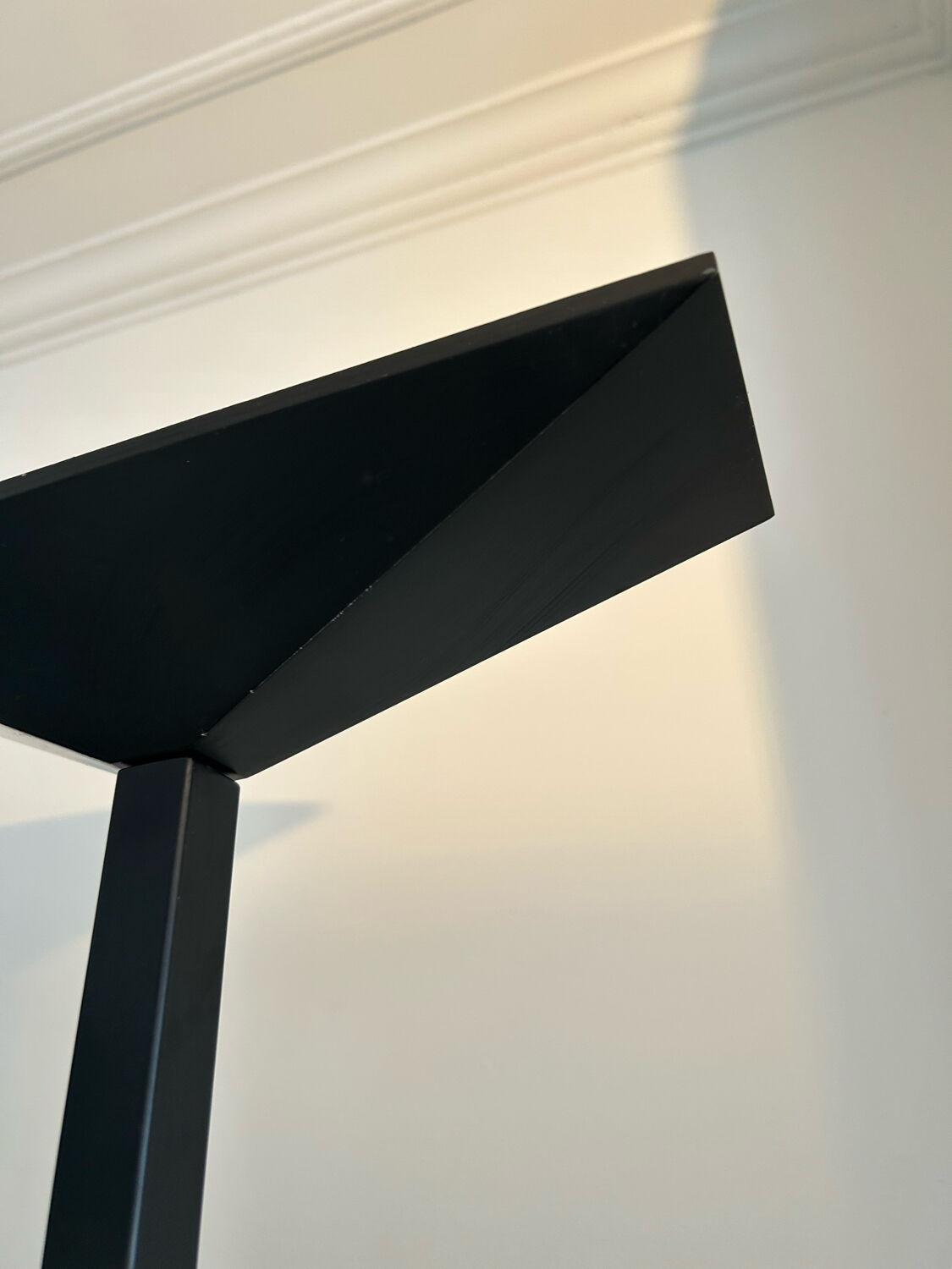 Pair of vintage geometric floor lamps model "206863" , Pierre Disderot for Glass and Light, France 1980