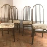 4 chaises bois Baumann modèle Éden vintage
