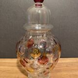 pot couvert en verre coloré design Murano Venise