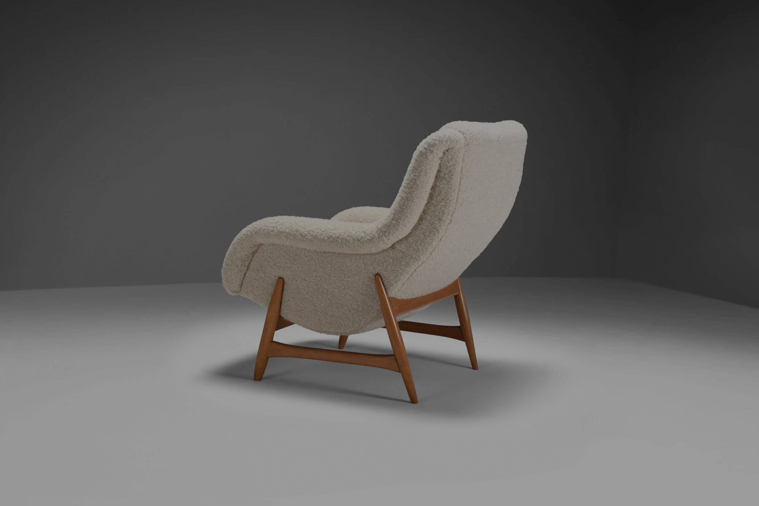 Rare lounge chair by Bengt Ruda for Artifort in wool fabric, Holland 1960s