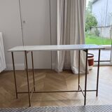 Marble and steel console