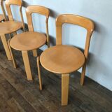 Series of 4 chairs model 3300 designer Bruno Rey design Kusch - co 1970 vintage