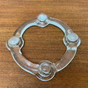 Swedish glass candle holder ring from Pukeberg, 1970s