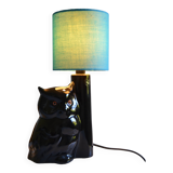 Vintage owl lamp 1980 ceramic holland