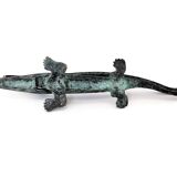 Vintage Brass Crocodile Nutcracker