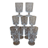 11 verres à vin blanc Cavalier Luminarc, 1970