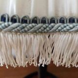 Retro lampshade with pleated effect and fringes