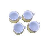 4 cups porcelain mocha service from Limoges Bernardaud and Co.