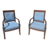 Pair of Empire Period Dolphin Armchairs