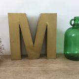 Golden vintage sign letter M