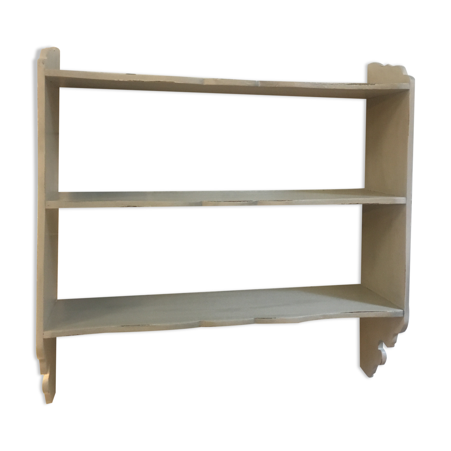 Patinated wooden shelf