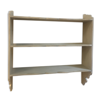 Patinated wooden shelf