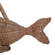 Wicker fish bottle basket