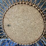 Vintage rattan sun mirror