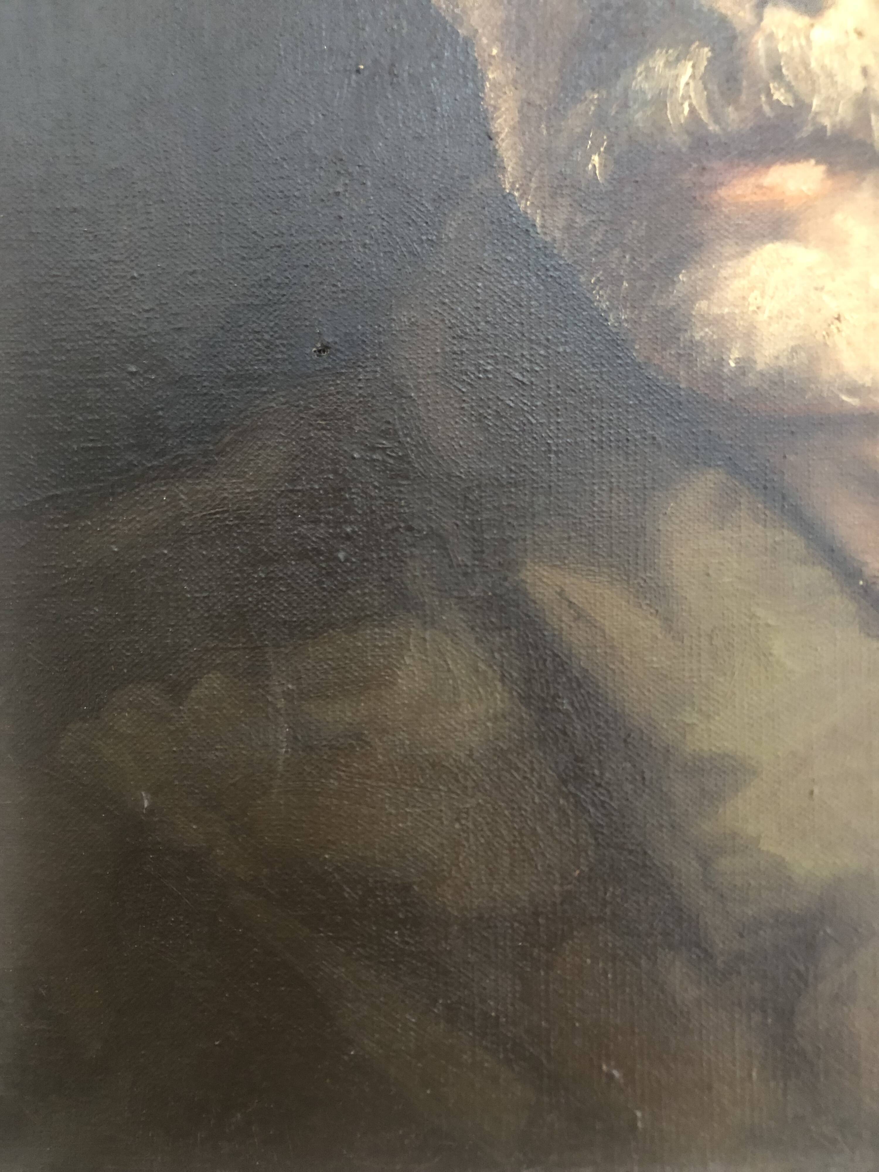 Portrait à l’huile d’homme âgé