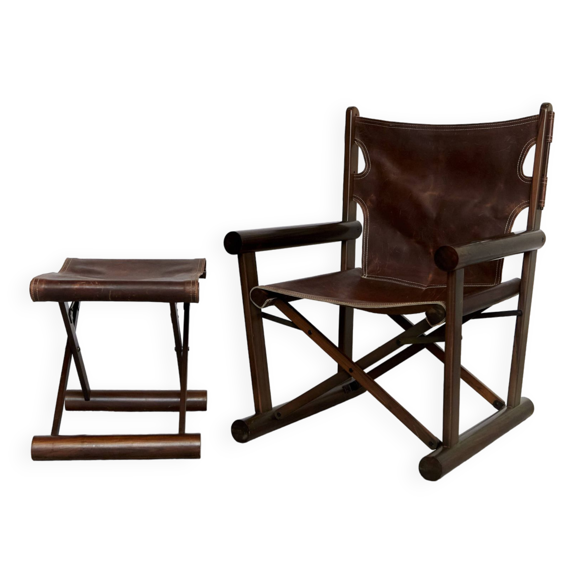 Carlo Hauner & Martin Eisler Chaise Pliante & Ottomane PL22 pour OCA