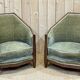 Paire de fauteuils époque Art déco en acajou massif