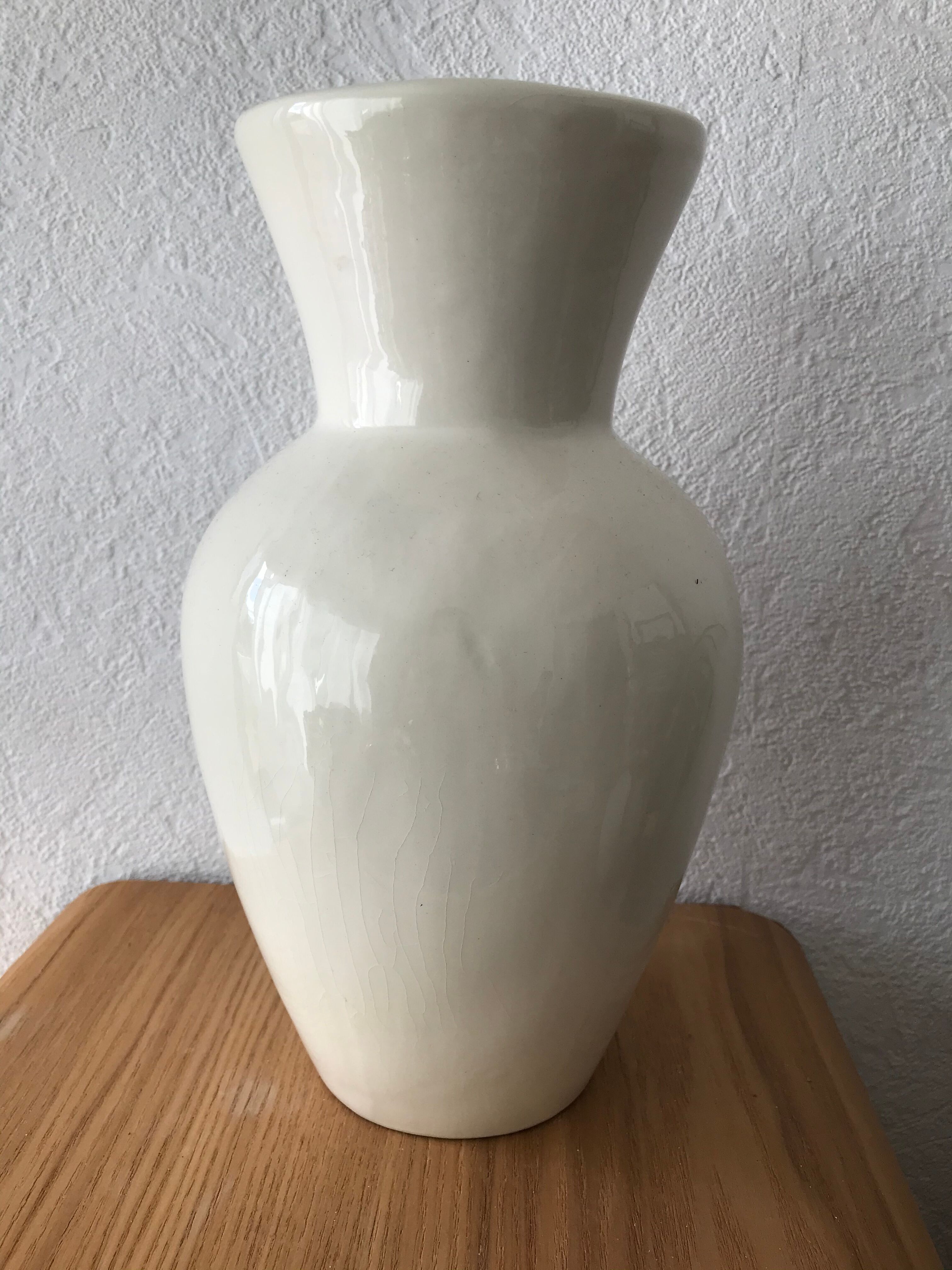 Vase earthenware floral decoration Pegomas sign Chiffron