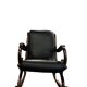 Vintage black leather rocking chair