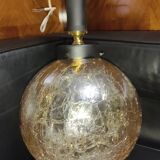 Vintage amber ball pendant light