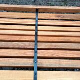 Banc de jardin ancien avec pieds en fonte vintage xxeme