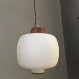 Suspension Reggiani opaline and teak
