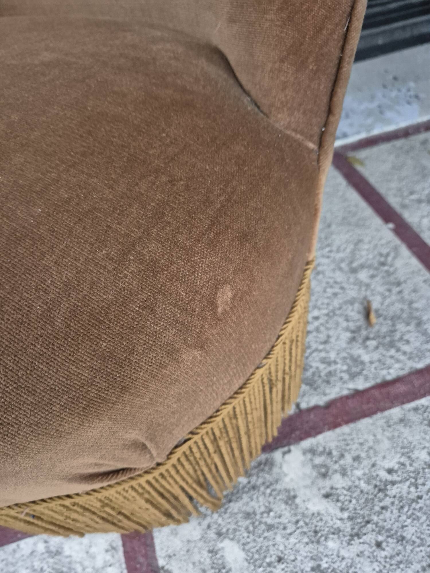 Pair of Napoleon III toad armchairs