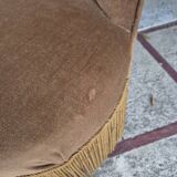 Pair of Napoleon III toad armchairs