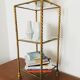 Gilded Italian Hollywood Regency Metal Shelf by Hans Kögl