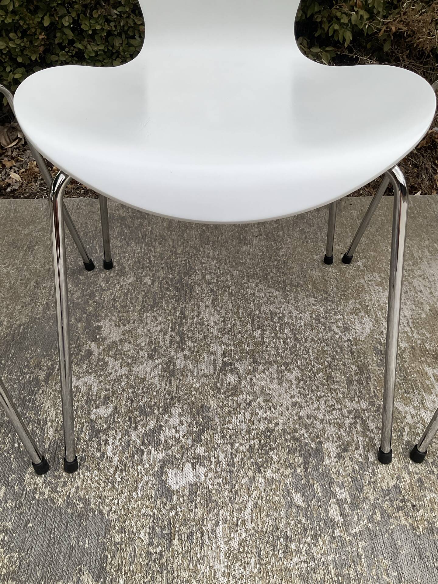 Série de 4 chaises 3107 Arne Jacobsen pour Fritz Hansen