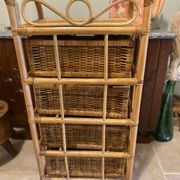 Storage furniture, rattan chest of drawers
