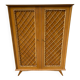 Armoire en bois style rotin
