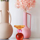 Colored glass candle holder