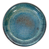 Small blue ceramic plate Signed JYL - Jean Yves Lemonnier