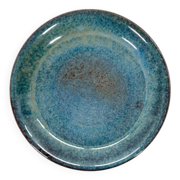 Petite assiette bleue en céramique Signée JYL - Jean Yves Lemonnier