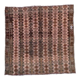 Tapis kilim turc vintage 180x182 cm laine kelim carré