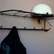 Vintage retro wall coat rack – Black metal & brass Mid-Century design