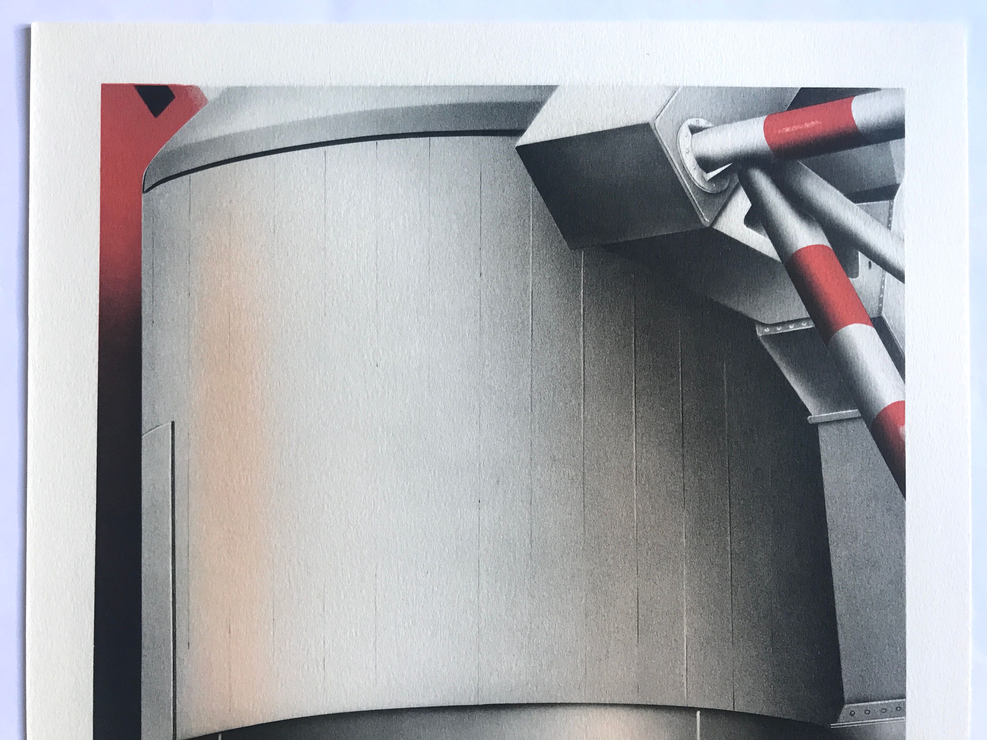 Original lithograph by Peter Klasen, Antenne, 1978
