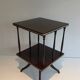 Rotating Table with Two Mahogany and Brass Platforms with Turned Columns.